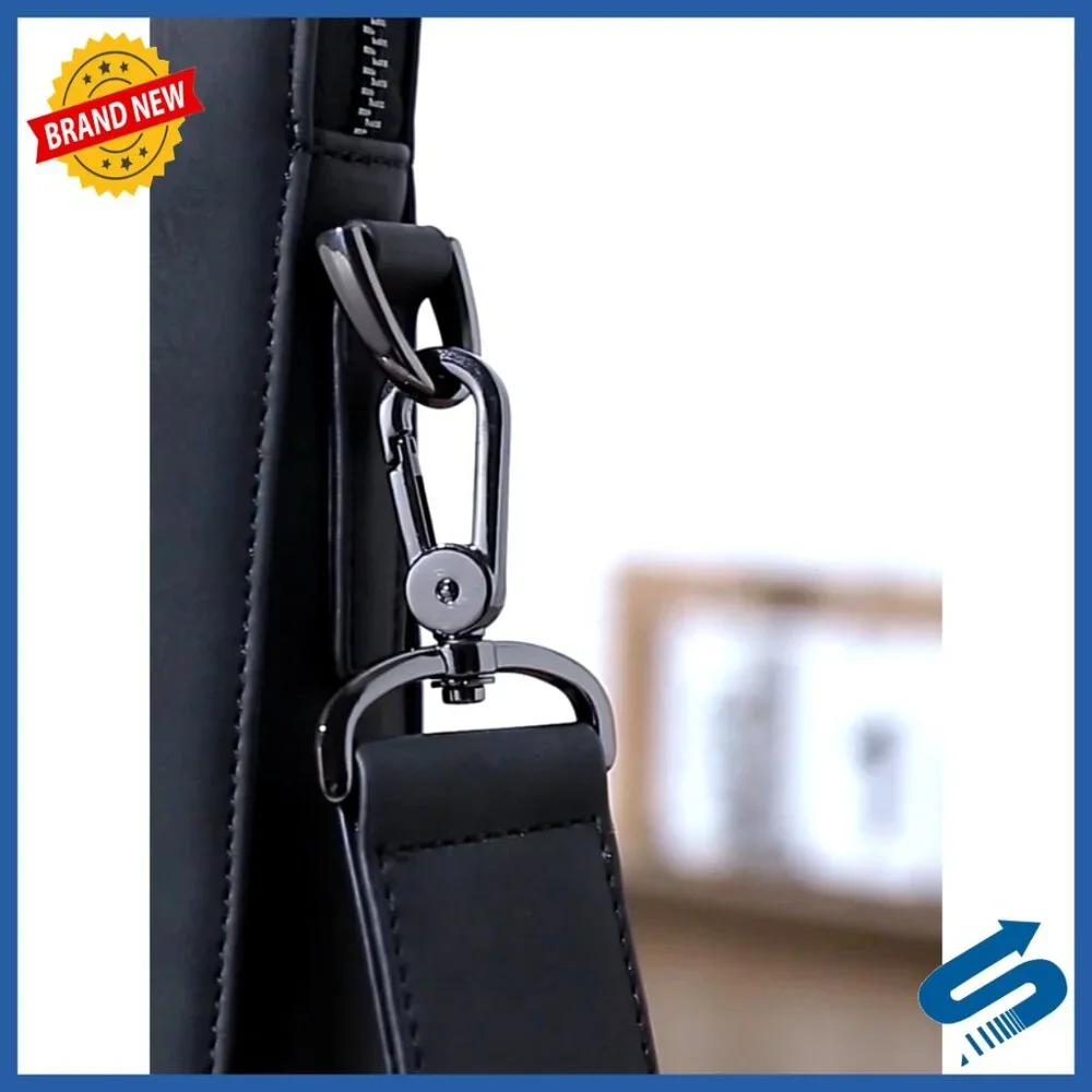 Large Leather Briefcase Messenger Bag Water Resistant Business Travel Laptop